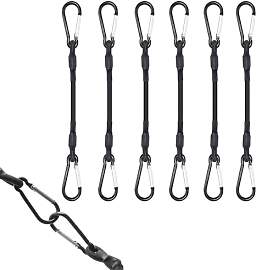 WLHFDC 6 Stück Spanngummi mit Karabiner,Expander