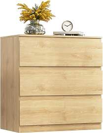 WLIVE Kommode mit 3 Schubladen, Moderne