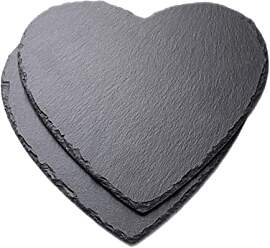 WLWNWFT Schieferplatten 20cm 2er Set,