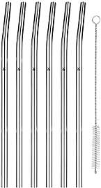 WMF Baric Metall Strohhalm-Set 7-teilig, 6