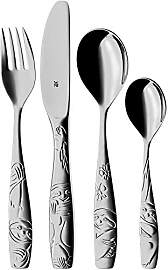 WMF Faultier Kinderbesteck Set 4-teilig, Besteck