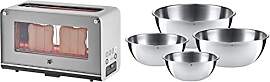 WMF Lono Toaster Glas mit Brötchenaufsatz, 2
