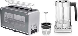 WMF Lono Toaster Glas mit Brötchenaufsatz, 2