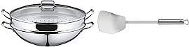 WMF Macao Wok-Set Induktion 4-teilig, Wok-Pfanne