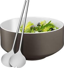 WMF Moto Salatschüssel Set 3-teilig, Salatbesteck 