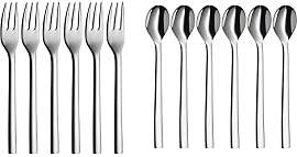 WMF Nuova Kuchengabel, Set 6-teilig, L 16 cm & 