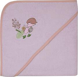 Wörner Kapuzenbadetuch 100x100 cm rosa