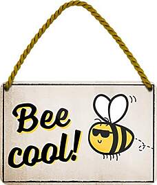 WOGEKA ART Retro Blechschild - Bee Cool ! Biene -
