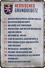 WOGEKA ART Retro Blechschild Hessisches