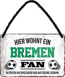 WOGEKA ART Retro Blechschild - Hier wohnt ein