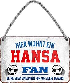 WOGEKA ART Retro Blechschild - Hier wohnt ein