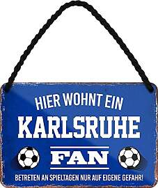 WOGEKA ART Retro Blechschild - Hier wohnt ein