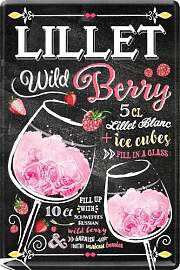 WOGEKA ART Retro Blechschild - LILLET Wild Berry - 