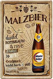 WOGEKA ART Retro Blechschild - Malzbier