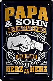 WOGEKA ART Retro Blechschild - Papa & Sohn