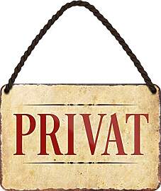 WOGEKA ART Retro Blechschild - PRIVAT - witziger