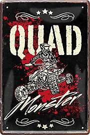 WOGEKA ART Retro Blechschild - Quad Monster