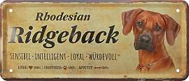 WOGEKA ART Retro Blechschild - Rhodesian Ridgeback 