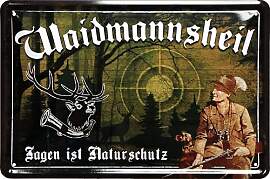 WOGEKA ART Retro Blechschild - Waidmannsheil -