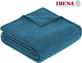 Wohndecke IBENA "Luxus", blau (petrol),