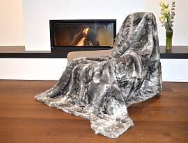 Wohndecke MESANA "Wolf", grau, B:150cm