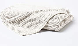 Wohndecke PRIMERA "Strick", weiß,