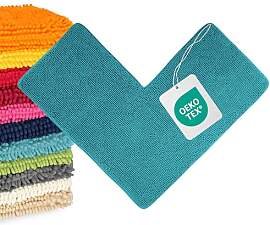 WohnDirect Badematte L-Form Eckdusche Petrol –