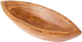 wohnfreuden Teakholz Schale braun oval 30 cm -
