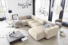 Wohnlandschaft "Bulky U-Form", beige,