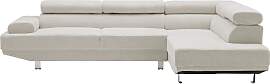 Wohnlandschaft Emely Beige Webstoff