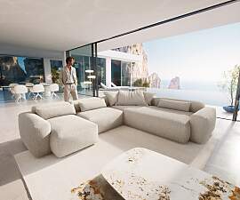 Wohnlandschaft Freestyle Pure 360x290 cm Webstoff