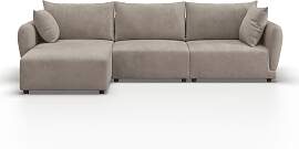 Wohnlandschaft Nicole Beige Chenille Ottomane links