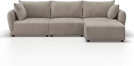 Wohnlandschaft Nicole Beige Chenille Ottomane
