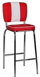 WOHNLING Barhocker WL1.718 rot, weiß Kunstleder,