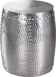 Wohnling Beistelltisch 42x49x42cm Aluminium Silber 