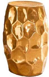 WOHNLING Beistelltisch rund Aluminium gold 30,0 x