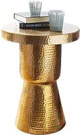 WOHNLING Beistelltisch rund Aluminium gold 43,0 x