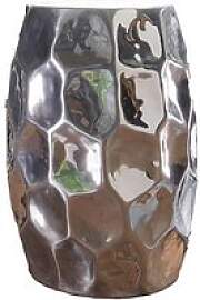 WOHNLING Beistelltisch rund Aluminium silber 30,0