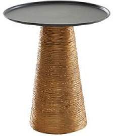 WOHNLING Beistelltisch rund Eisen gold 40,0 x 40,0 