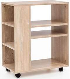 WOHNLING Bürowagen eiche 4 Ebenen 60,0 x 35,0 x