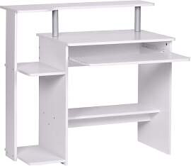 Wohnling Computertisch WL1.153 Weiß 94x90,5x48,5