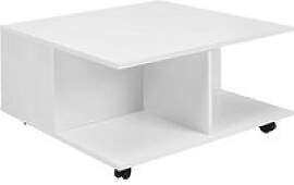 WOHNLING Couchtisch quadratisch Spanplatte weiß