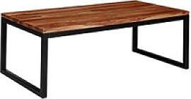 WOHNLING Couchtisch rechteckig Massivholz sheesham 