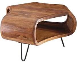WOHNLING Couchtisch rechteckig Massivholz sheesham 