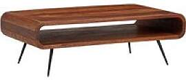 WOHNLING Couchtisch rechteckig Massivholz sheesham 