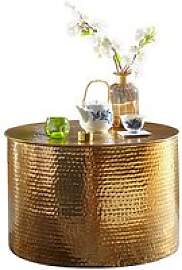 WOHNLING Couchtisch rund Aluminium gold 61,0 x