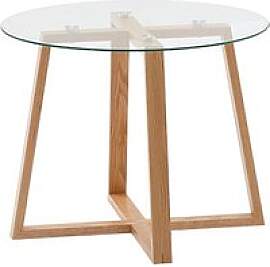 WOHNLING Couchtisch rund Glas braun 58,0 x 58,0 x