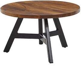 WOHNLING Couchtisch rund Massivholz sheesham 60,0