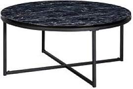 WOHNLING Couchtisch rund MDF-Platte marmor 80,0 x