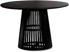 WOHNLING Esstisch schwarz rund, Gittergestell
